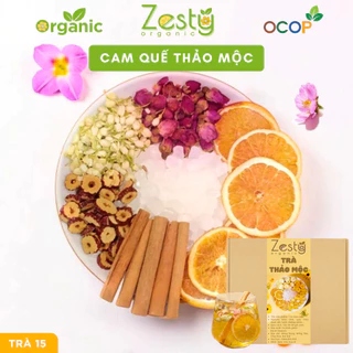 Trà thảo mộc Detox dưỡng nhan Cam quế, hoa Hồng, hoa Nhài, Táo đỏ Zesty - Trà 15