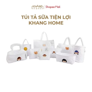 Túi Bỉm Sữa Khang Home - Chất Vải Mềm Mại, Rộng Rãi, Tiện Lợi Cho Mẹ