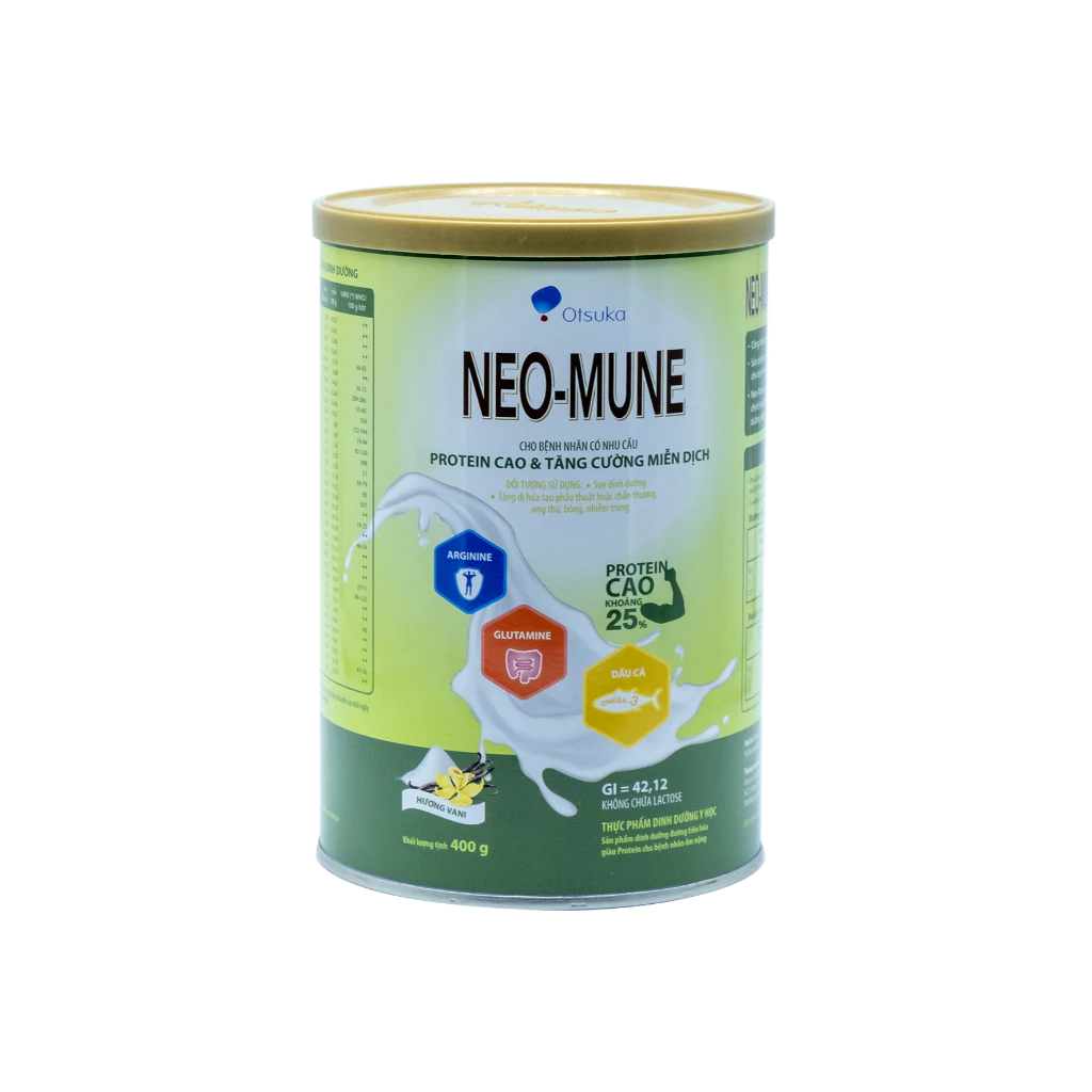 NEO-MUNE Vani 400g - Sữa dinh dưỡng y học protein cao & tăng cường miễn dịch