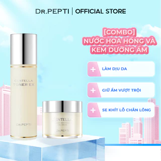 [Combo]Nước Hoa Hồng Dr.Pepti Centella Toner Ex & Kem Dưỡng Ẩm Dr.Pepti Centella Moist Soothing Gel Cream