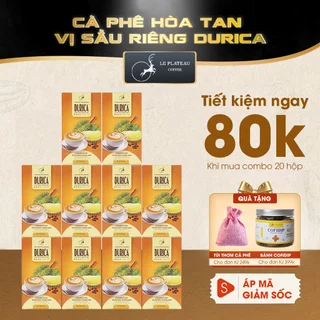 Combo 20 Hộp Cà Phê Sầu Riêng, Cà Phê Loại ĐẶC BIỆT THƠM NGON TIỆN LỢI - DURICA - LE PLATEAU COFFEE