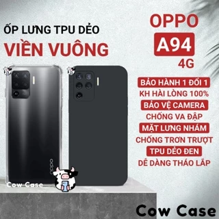 Ốp lưng Oppo A94 cạnh vuông Cowcase | Vỏ điện thoại Oppo bảo vệ camera toàn diện TRON