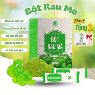 Bột rau má sấy lạnh nguyên chất - đắp mặt nạ, giảm cân, trị mụn, mát gan, giảm táo bón(hộp 20 gói)