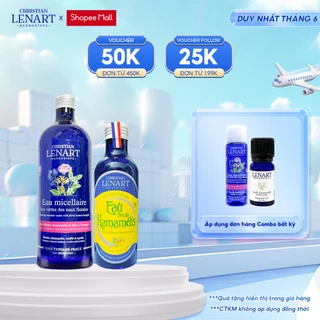 Combo Nước Tẩy Trang Micellar Dưỡng Da 4in1 500ml Và Nước Cân Bằng Da 200ml Christian Lenart