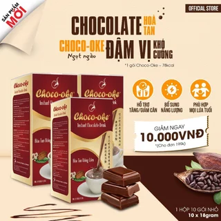 Combo 3 Hộp Socola Hòa Tan Uống liền CHOCO-OKE, Socola Hòa Tan Đặc Biệt Thơm Ngon Tiện Lợi, Le Plateau Coffee