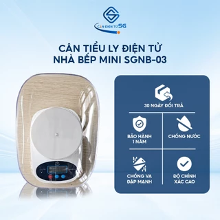 Cân tiểu ly điện tử nhà bếp mini SGNB-03 5kg, chính xác cao tặng kèm pin AAA*2 - Cân điện tử Sài Gòn