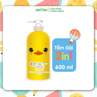 Tắm Gội 2 in 1 Trẻ Em AUFINE Bé Q Duck 600ml