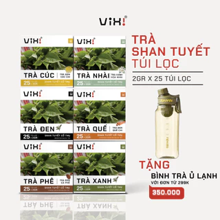 Trà Túi Lọc Trà Shan Tuyết Cổ Thụ, Thanh Lọc Cơ Thể, Hỗ Trợ Giảm Cân, Tiêu Hóa, Giảm Căng Thẳng Hộp 40g 50g - Việt Xịn