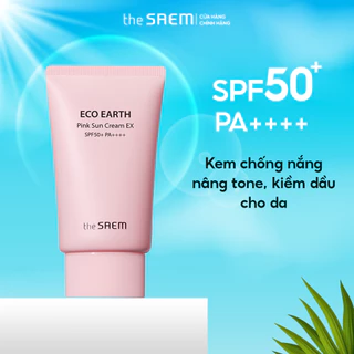 Kem Chống Nắng Nâng Tone, Kiềm Dầu the SAEM Eco Earth Sun Cream 50g