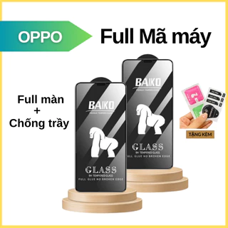 Cường lực Baiko Oppo Reno 8 pro 8z 7 7z 6 6z 5 4 3 2f A17 A17K A16 A16K A15 A15s A54 A55 A57 A77s A76 A95 A96 A94 F11 A9