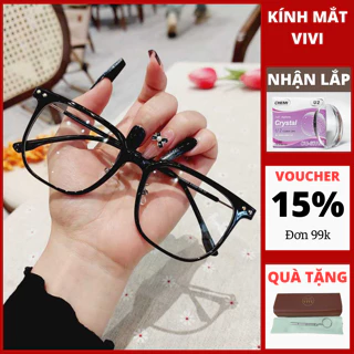 Gọng kính cận nam nữ hàn quốc dáng vuông VE38, Gọng kính thời trang, Kính giả cận nhà ViVi