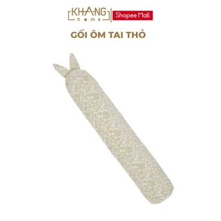 Gối Ôm Tai Thỏ Cho Trẻ Sơ Sinh Khang Home Thấm Hút Tốt 12x60cm