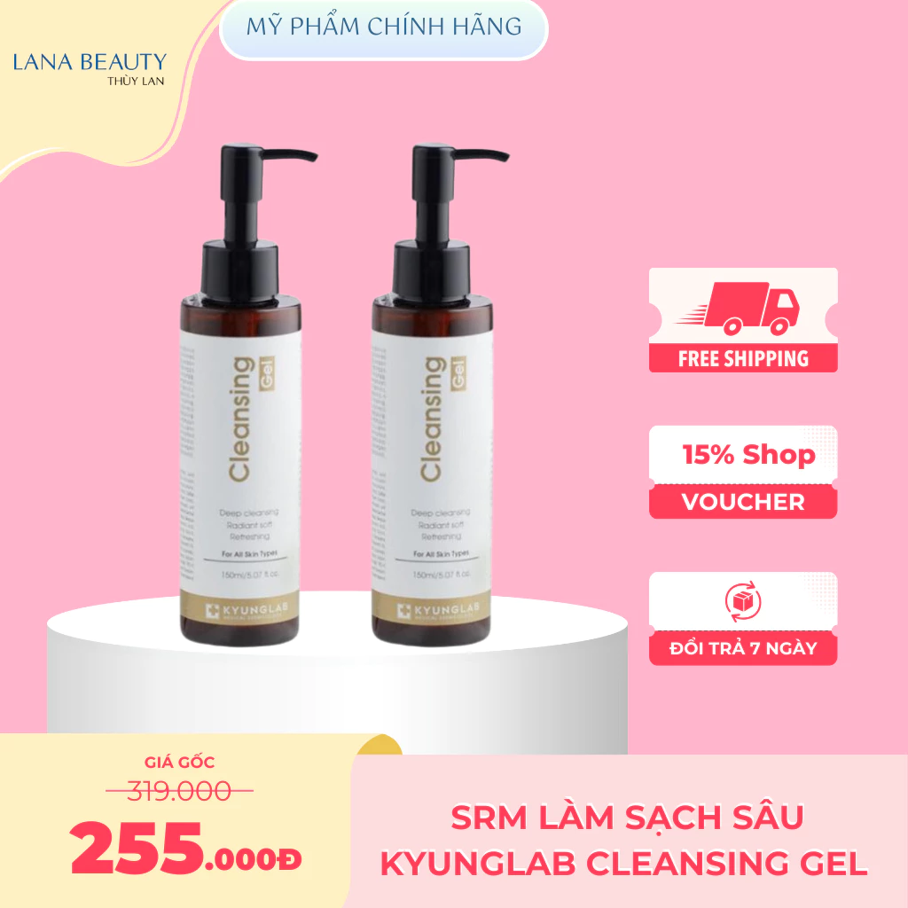 Sữa rửa mặt KyungLab Cleansing Gel 150ml làm sạch sâu dịu nhẹ không khô da