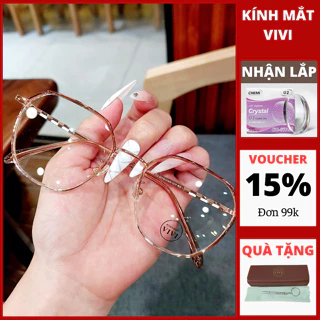 Gọng kính thời trang hàn quốc VE11 nam nữ cao cấp, chất liệu hợp kim sang chảnh nhiều màu