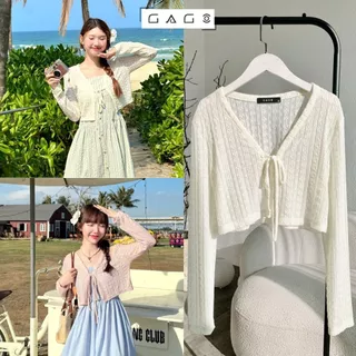 Áo khoác cardigan thun ren cho nữ phù hợp mùa hè đi biển mùa thu đi đà lạt, GAGO GA4767 4771 4772