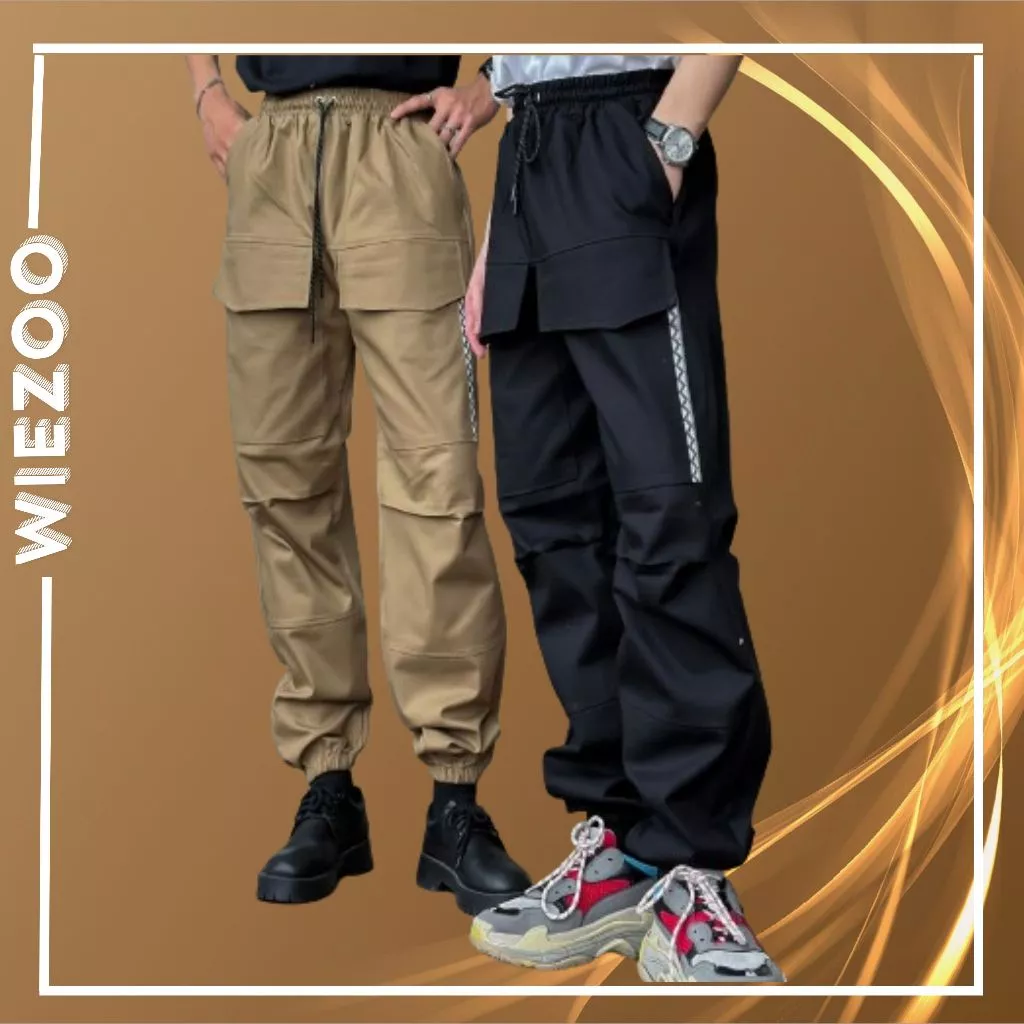 Quần Jogger Ống Rộng dây phản quang 1hit_unisex