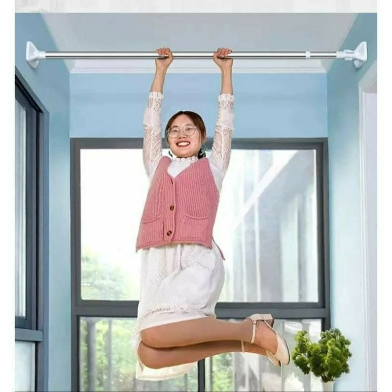 Cây phơi đồ gấp gọn - cây phơi quần áo gấp gọn đa năng - không cần khoan vít -Tháo lắp dễ dàng