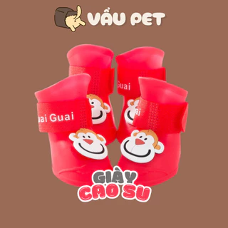 Giày Cho Chó Mèo Đi Mưa Cao Su - Giày Chó Mèo Chống Thấm Nước Vẩu Pet Shop