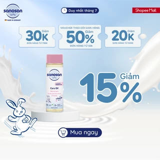 (DUY NHẤT T7 - ƯU ĐÃI GIẢM 15%) Dầu mát-xa Sanosan Baby Care Oil 200ml