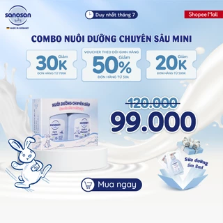 Combo Sữa dưỡng ẩm Sanosan Baby Care Lotion 50ml + Sữa tắm gội Sanosan Baby Bath And Shampoo cho da khô và nhạy cảm 50ml