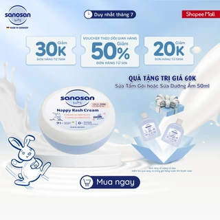 (DUY NHẤT T7 - NHẬN NGAY QUÀ TẶNG) Kem chống hăm tã Sanosan Baby Nappy Rash Cream 150ML