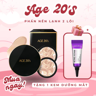 [TEM CHỐNG GIẢ] Phấn nền lạnh AGE 20's Signatute Essence - INTENSE COVER MÀU  ĐEN [2 LÕI]