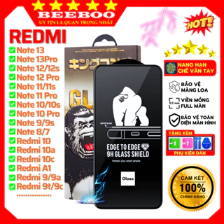 Kính cường lực Redmi Note 13 12 12s 11 11s Pro 10 Pro 10s 9s 9 12C A1 A2+ Turbo K30 K40 K50 Gaming 10C 13C 10A 9A 9C 8