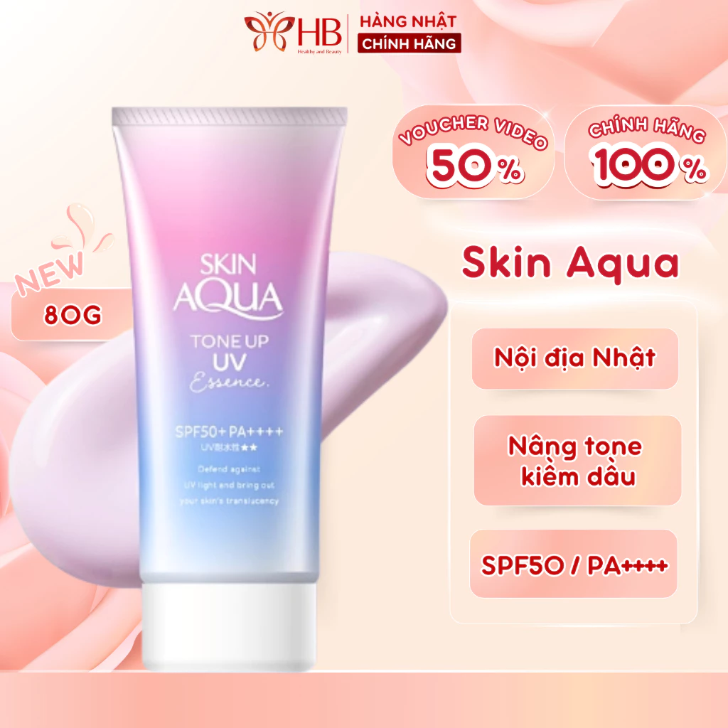 Kem chống nắng Skin Aqua Tone Up UV kiềm dầu nâng tông tự nhiên cho da dầu mụn, SPF50/PA++++