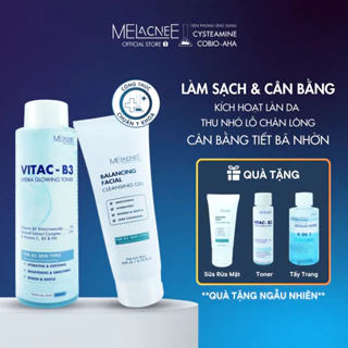 Combo Gel Rửa Mặt (300ml) & Toner Dưỡng Sáng (250ml) Giúp Làm Sạch, Cân Bằng Da & Se Khít Lỗ Chân Lông