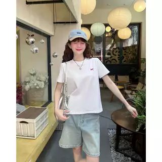 Áo thun babytee basic phối nơ THE C.I.U - Ribbon Baby Tee