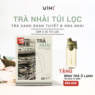 Trà Túi Lọc Trà Shan Tuyết Cổ Thụ, Thanh Lọc Cơ Thể, Hỗ Trợ Giảm Cân, Tiêu Hóa, Giảm Căng Thẳng Hộp 50g, 40g - Vixi