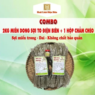 COMBO 02 kg miến dong sợi to (Tặng kèm 01 hộp chẳm chéo khô 150g) - Hoài Linh Điện Biên