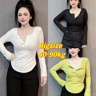 [ KHAI TRƯƠNG ] -  MS41 -  ÁO TD CÓ NÚT CÀI Thời Trang- THUN TĂM BIGSIZE 45 - 85KG