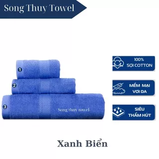 Set Khăn ( Tắm,Gội,, Lau Mặt ) ,100% Cotton, Mềm Mịn Thấm Hút, Không Ra Màu