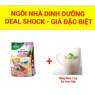 Ngũ Cốc Gạo Lứt Huyết Rồng Ít Đường Xuân An  400g( 2 Gói Loại 200g) Tặng kèm 1 Ly Sứ