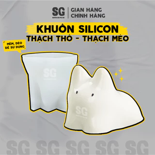 Khuôn silicon Thạch Hình Mèo Hình Thỏ Lắc | Làm Bánh Rau Câu Pudding | Nguyên Liệu Pha Chế SG