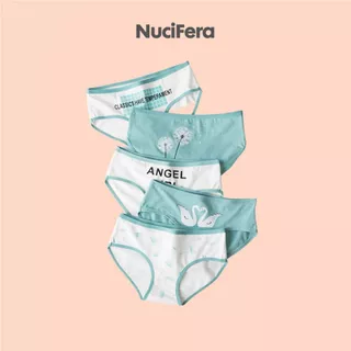 Set 5 quần lót nữ cotton NuciFera mẫu họa tiết Angel