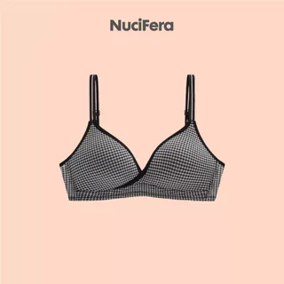 Áo ngực nữ học sinh NuciFera không gọng mẫu họa tiết Caro_AL27