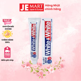 Kem Đánh Răng White & White Lion Nhật Bản 150g Giúp Làm Trắng Răng Sạch Mảng Bám