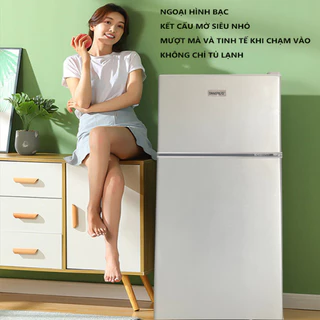 Tủ lạnh mini, tủ lạnh Amoi/Snasnlig - 2 cánh làm lạnh nhanh ngăn đá , siêu nhỏ gọn tiết kiệm điện