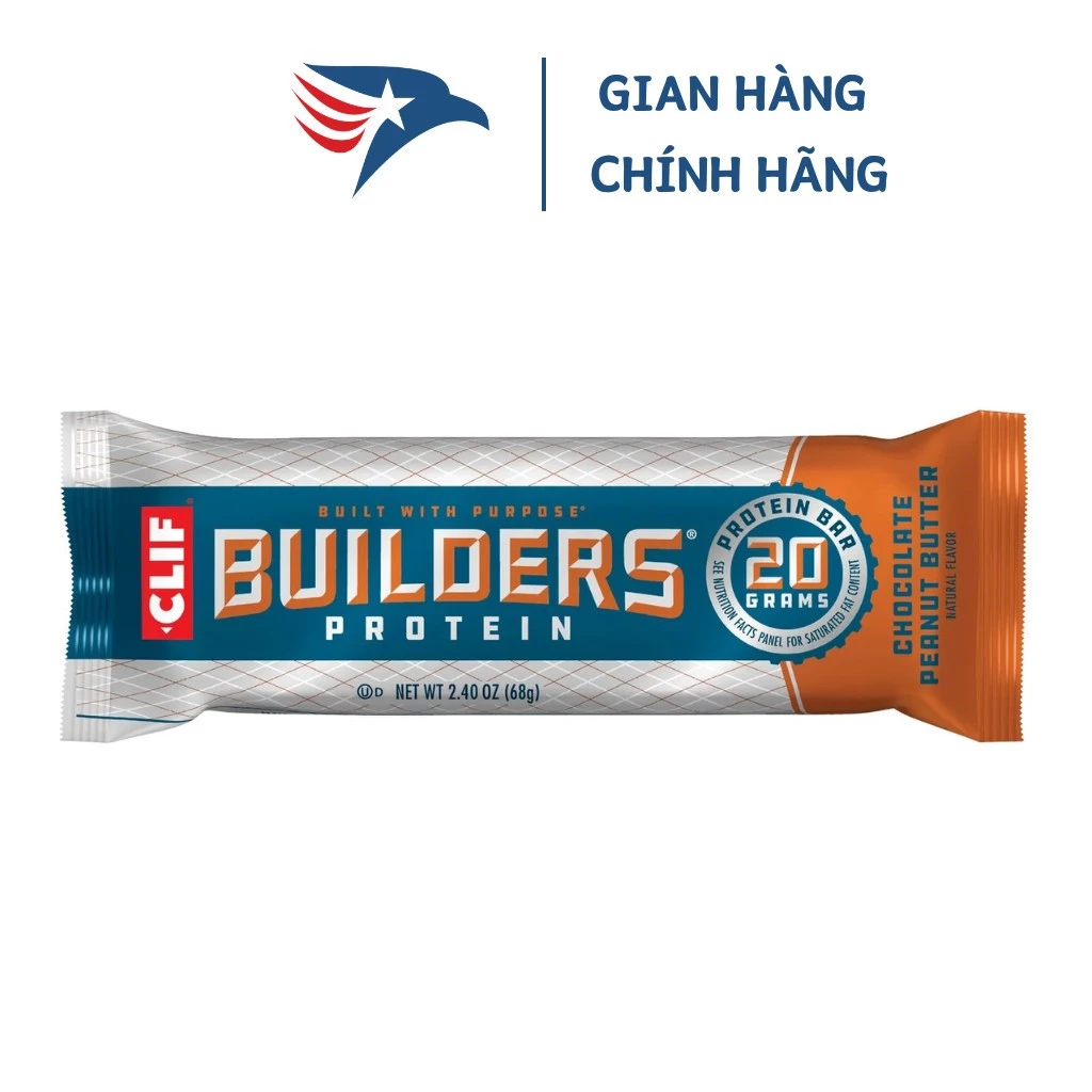 Bánh dinh dưỡng thể thao CLIF Builders Protein Bar : 68g