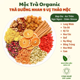 Trà Dưỡng Nhan 9 Vị Mộc Trà Organic, Giảm Cân, Giữ Dáng, Đẹp Da Từ Sâu Bên Trong