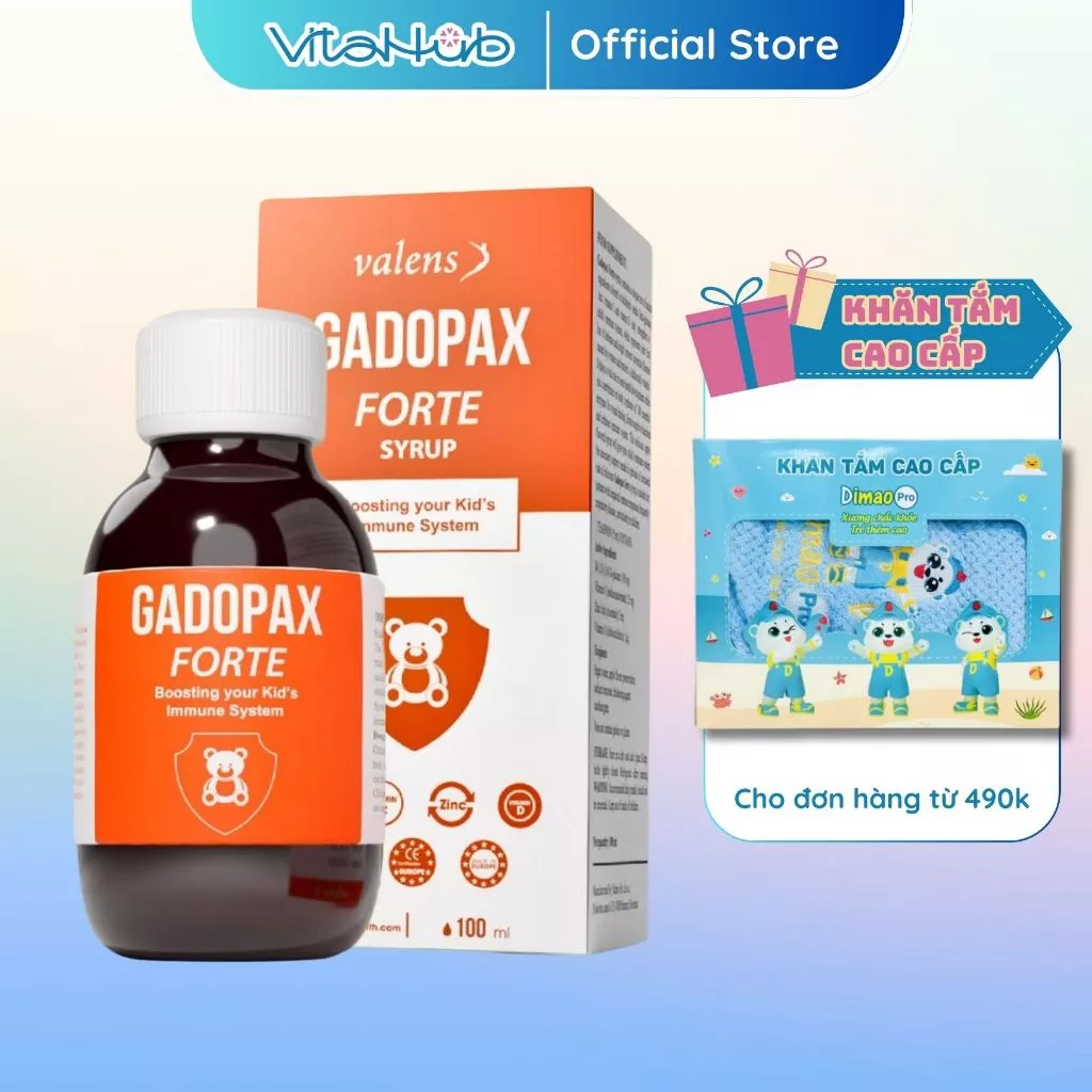 Siro tăng cường đề kháng cho bé Valens Gadopax Forte Syrup 100ml