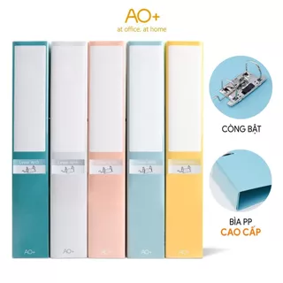 Bìa còng bật A4 5cm-7cm, File càng cua nhẫn chất liệu nhựa PP thương hiệu AO+, màu ON (WB235/WB237)