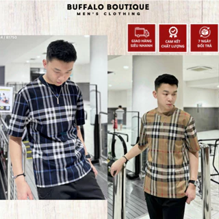 Áo thun BBR Caro Vintage nam nữ cao cấp Áo phông BBR Check Cotton Jacquard nam nữ mới nhất