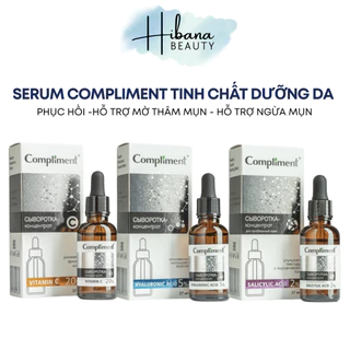 Serum Compliment No problem chứa bha, hyaluronic, vitamin c giúp hỗ trợ giảm mụn, phục hồi và làm đều màu da 27ml