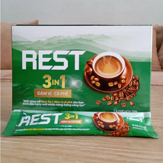 (Hộp 18 Gói) Cà Phê Hòa Tan REST 3IN1 EVEREST, Cafe Hòa Tan Đậm Vị Cà Phê, Dùng Nhanh Tiện Lợi R18