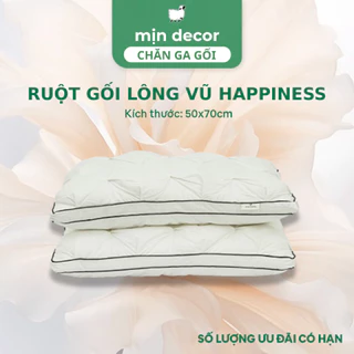 Ruột Gối Lông Vũ Happiness MicroFiber Cao Cấp (50x70cm) Mềm Mại Mịn Decor