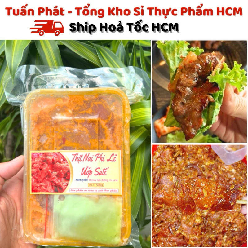 [Hoả Tốc HCM] Thịt Nai Phi Lê Ướp Sa Tế 500g - Chất Lượng Nhất- Giá Sỉ Rẻ Nhất - Hải Sản Tuấn Phát