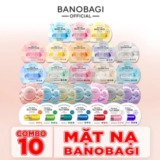 Combo 10 Mặt nạ BANOBAGI dưỡng da dưỡng ẩm ngừa lão hóa phục hồi da 30g NPP Tido88